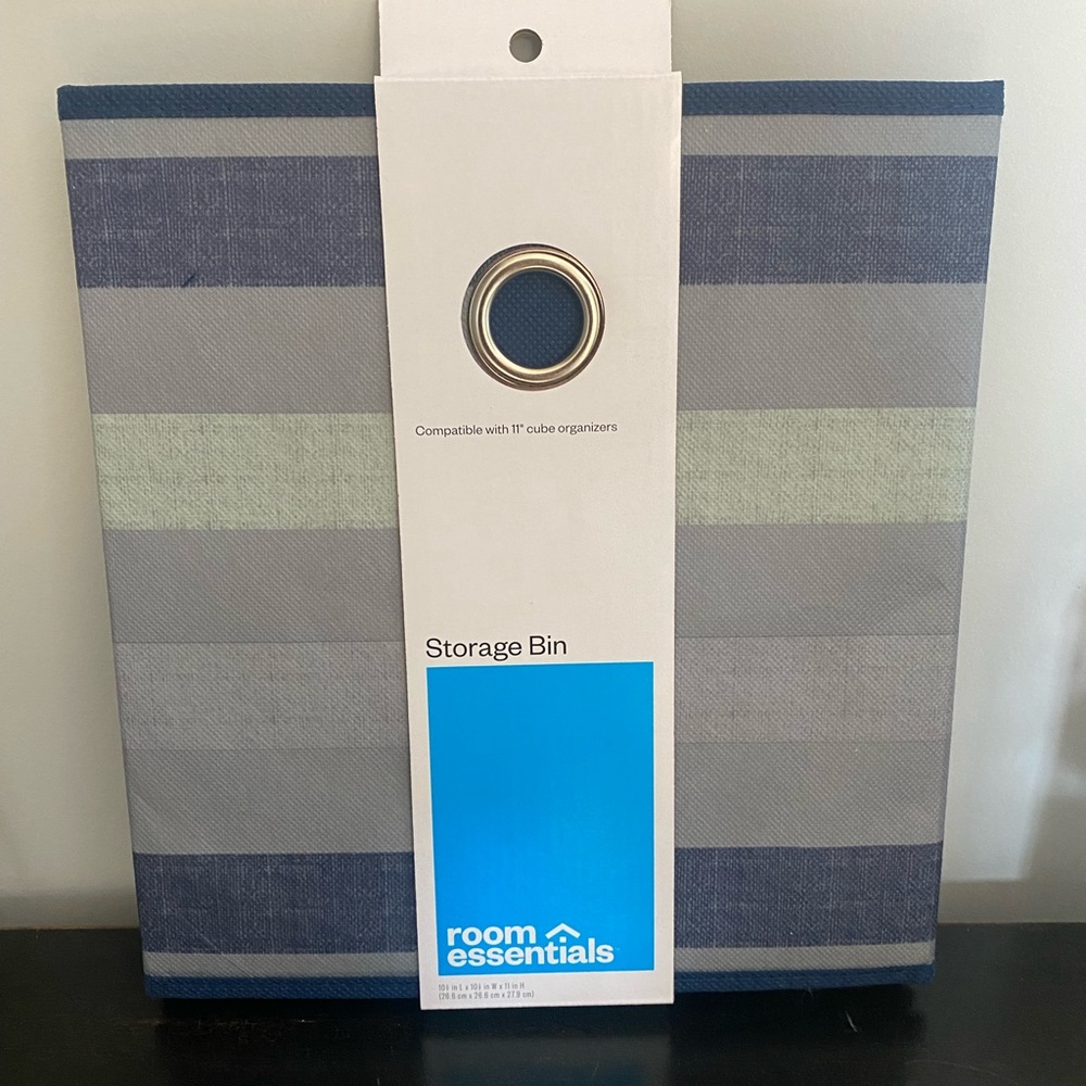 Target Storage Bins 11” fabric striped PACK OF SIX